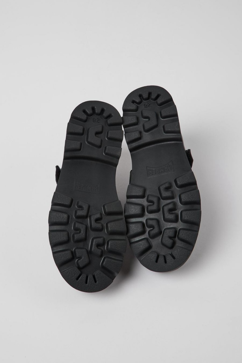 Slip On Camper Brutus Cuero Mary Jane Niña Negras | GSHNC-2178