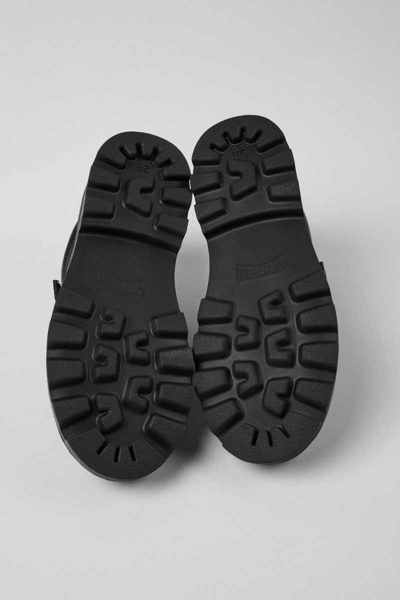 Slip On Camper Brutus Cuero Niño Negras | NKDBE-2840