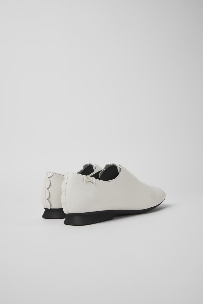 Slip On Camper Casi Myra Cuero Mujer Blancas | EQGPB-2750