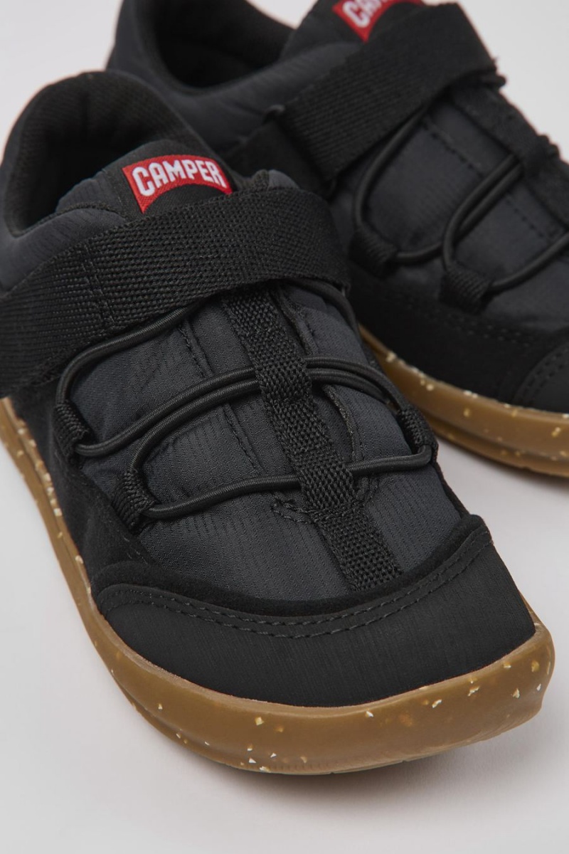 Slip On Camper Ergo Textil Niño Negras | XVQIP-5763