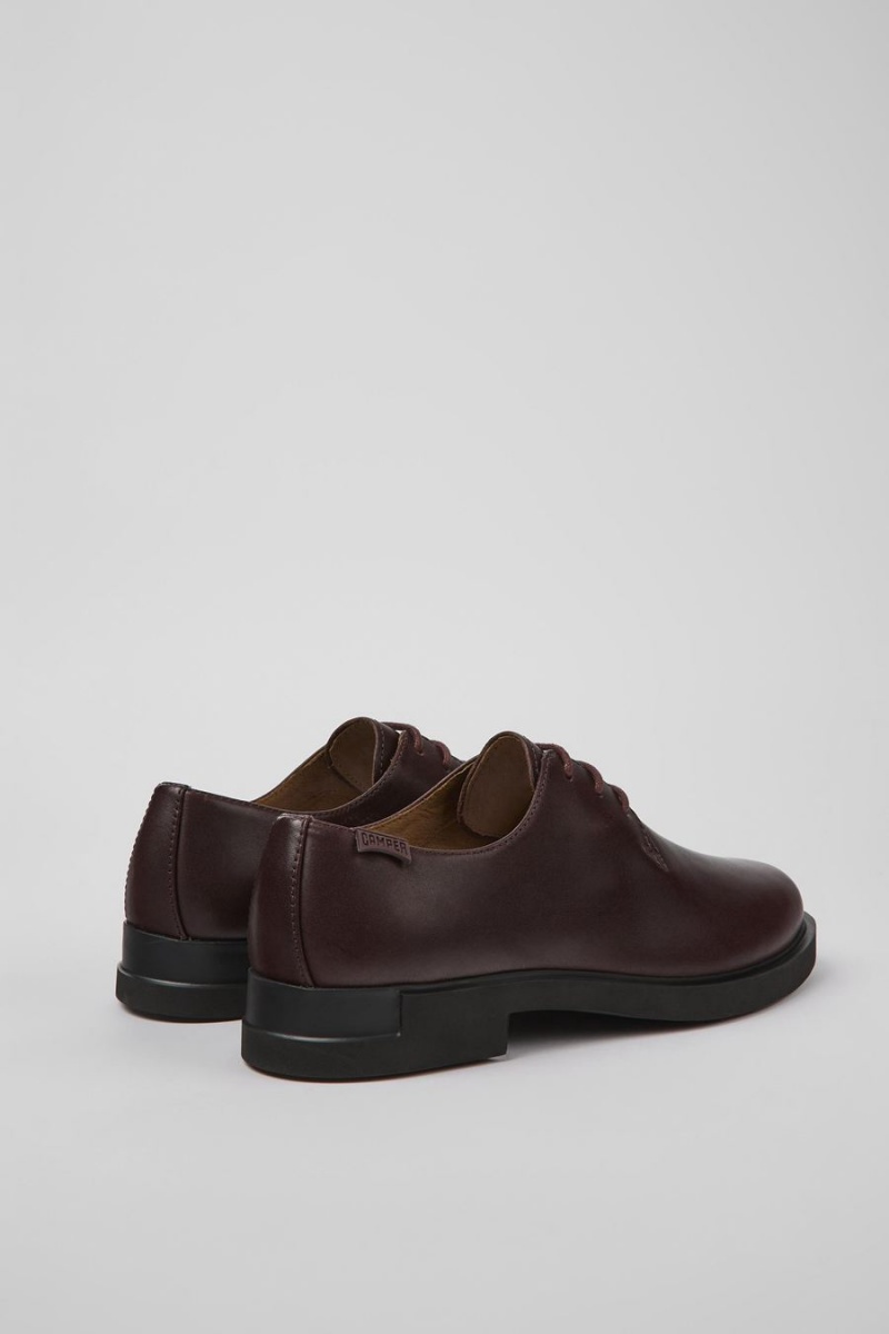 Slip On Camper Iman Cuero Mujer Burdeos | UCXGJ-6239
