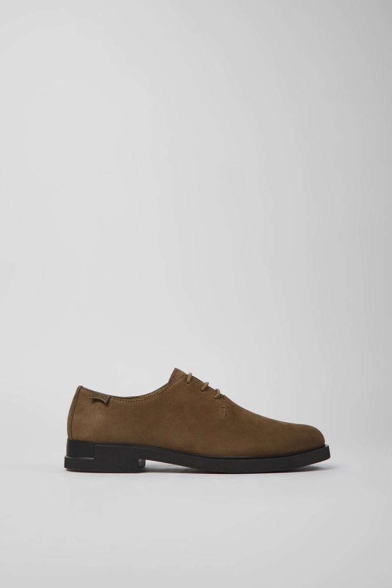Slip On Camper Iman Nubuck Mujer Marrones | ZNAMJ-4275
