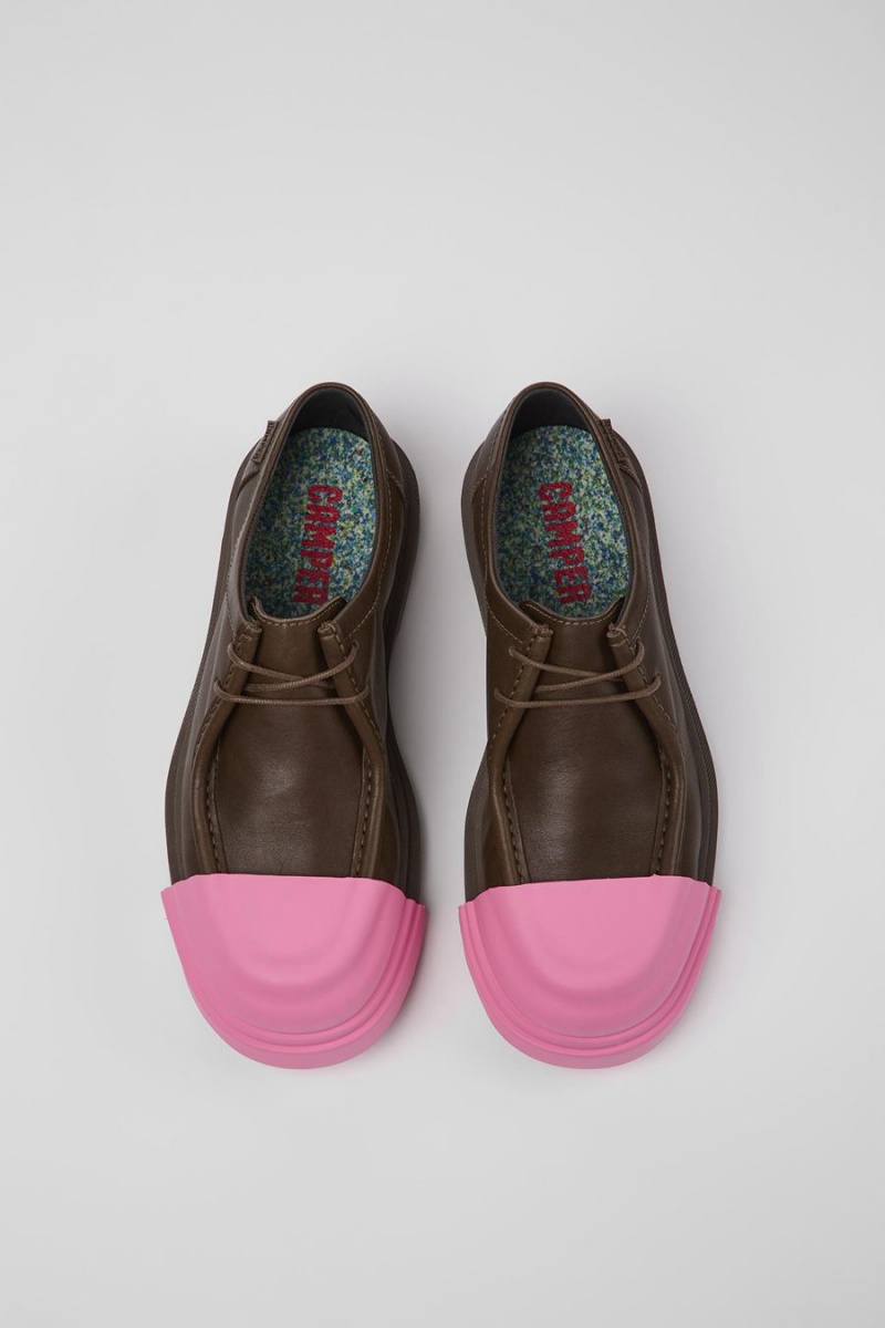Slip On Camper Junction Cuero Hombre Marrones | KJDXY-7862