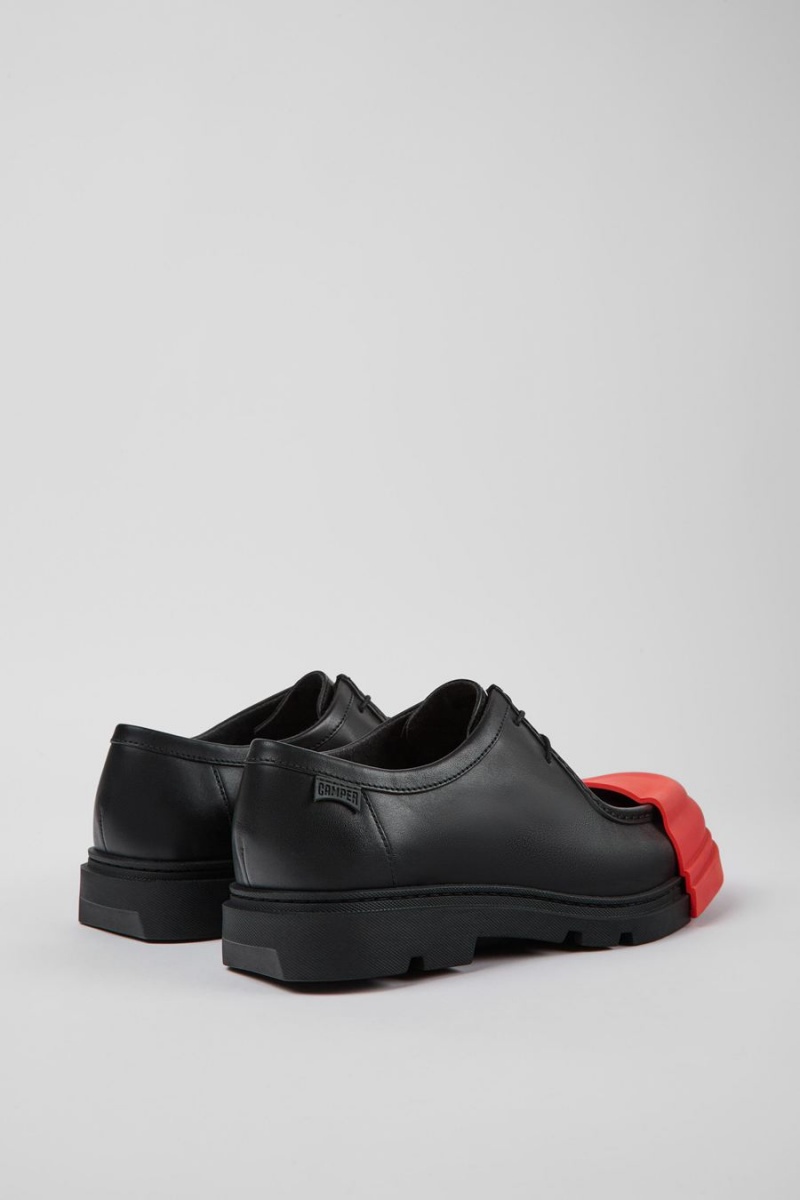 Slip On Camper Junction Cuero Hombre Negras | TLIGF-6149