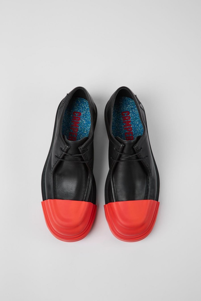Slip On Camper Junction Cuero Hombre Negras | TLIGF-6149