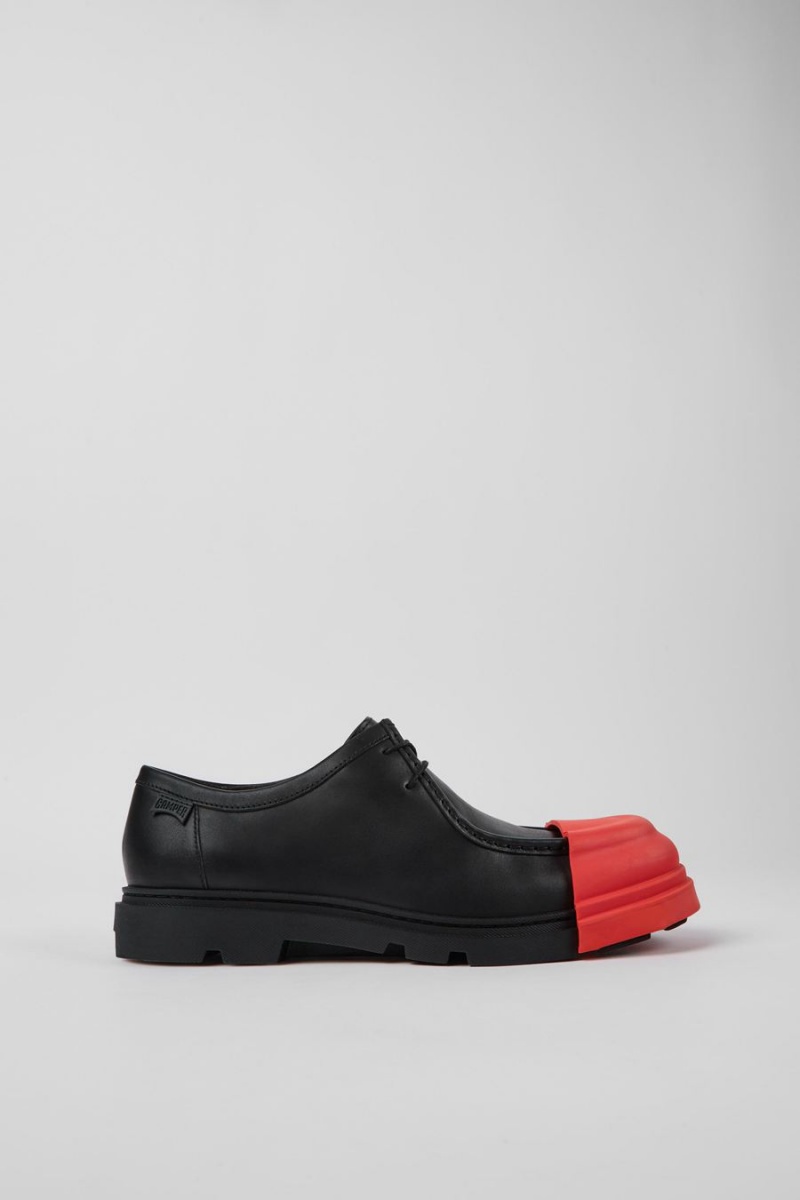 Slip On Camper Junction Cuero Hombre Negras | TLIGF-6149