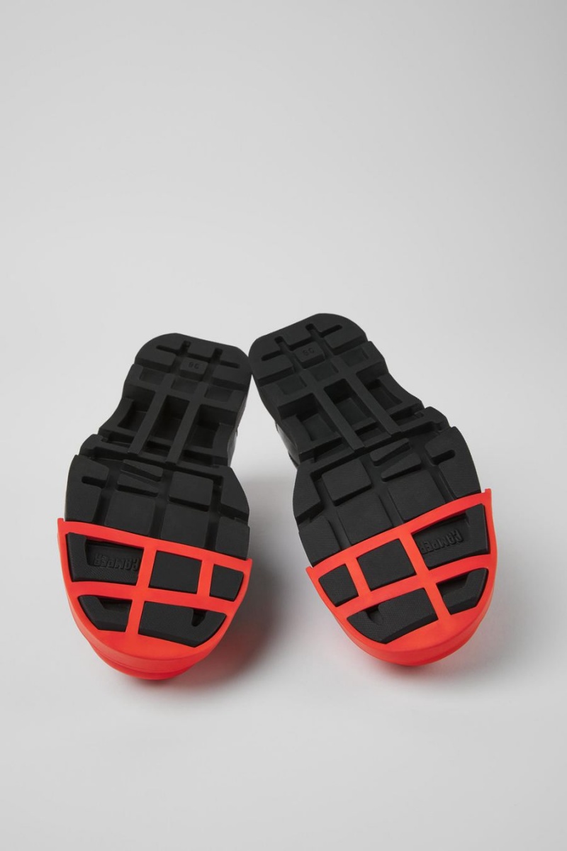Slip On Camper Junction Cuero Mujer Negras | NKXOM-8941