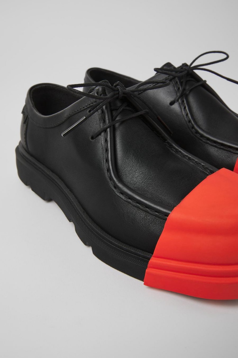 Slip On Camper Junction Cuero Mujer Negras | NKXOM-8941