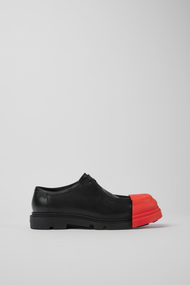 Slip On Camper Junction Cuero Mujer Negras | NKXOM-8941