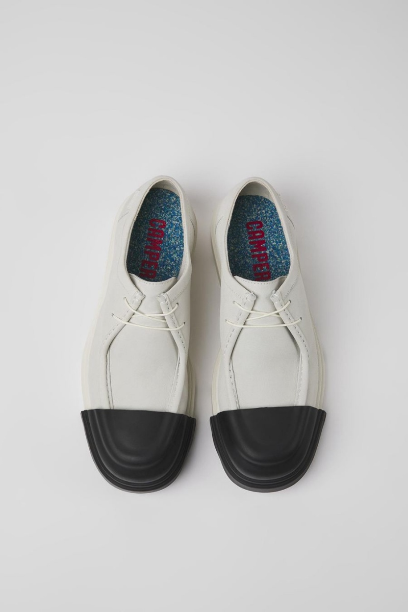 Slip On Camper Junction Non-dyed Cuero Hombre Blancas | VIQYP-2816