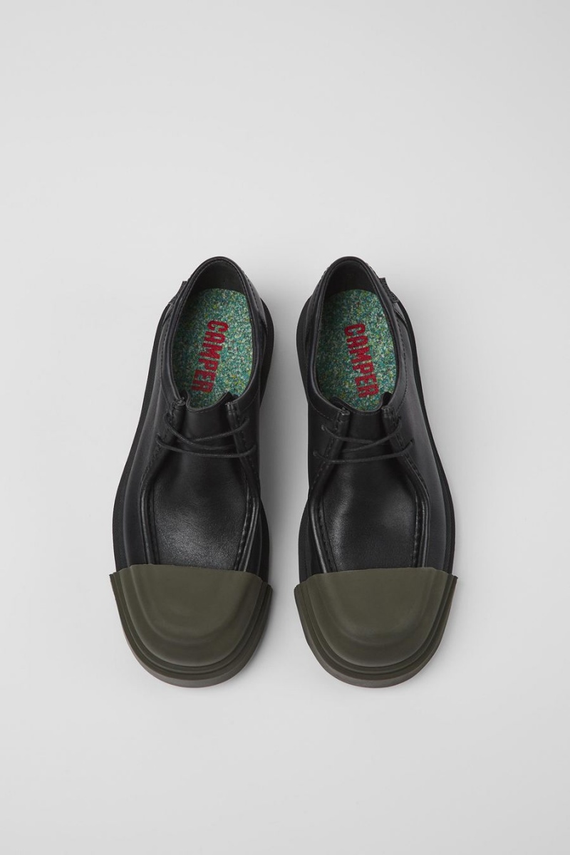 Slip On Camper Junction Responsibly Raised Cuero Mujer Negras | RFTSH-0953