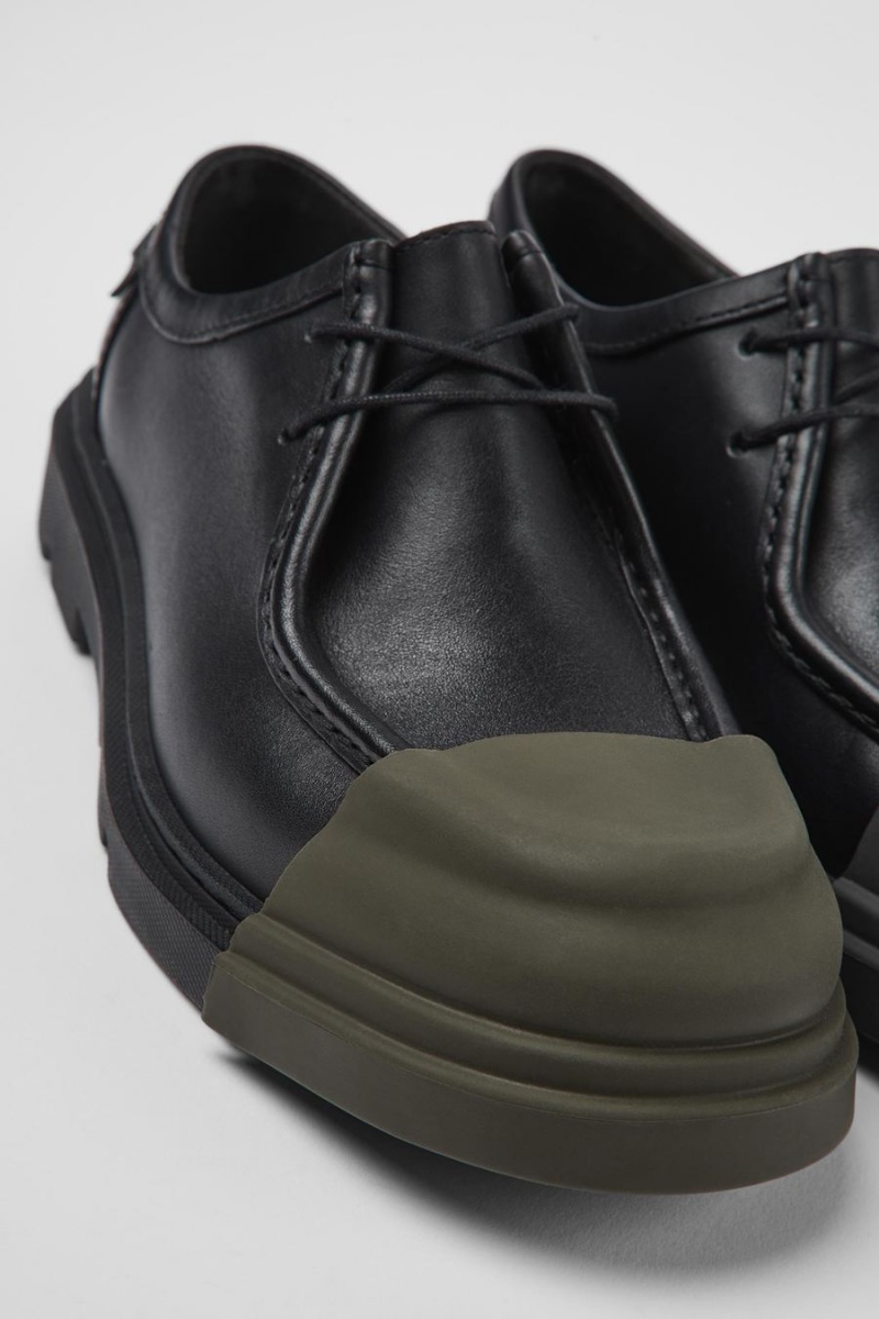 Slip On Camper Junction Responsibly Raised Cuero Mujer Negras | RFTSH-0953