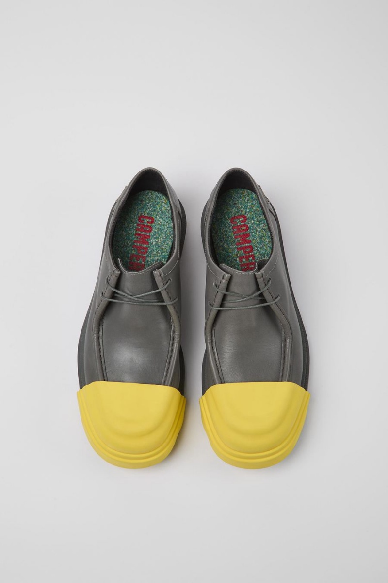Slip On Camper Junction Responsibly Raised Cuero Hombre Gris | DZCRF-0648