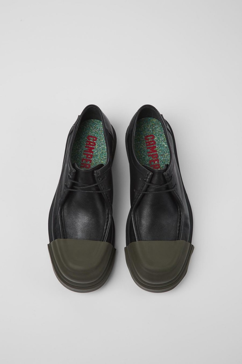 Slip On Camper Junction Responsibly Raised Cuero Hombre Negras | FHBYJ-9167