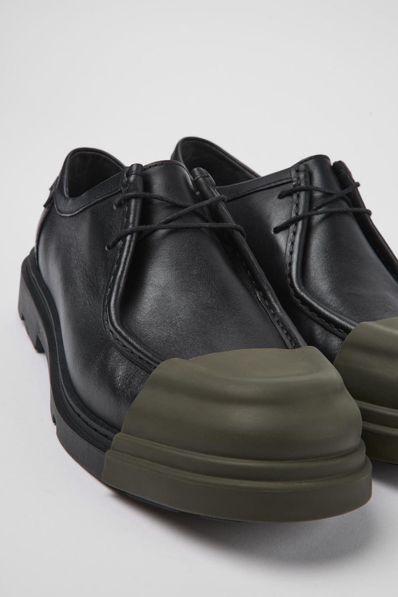 Slip On Camper Junction Responsibly Raised Cuero Hombre Negras | FHBYJ-9167