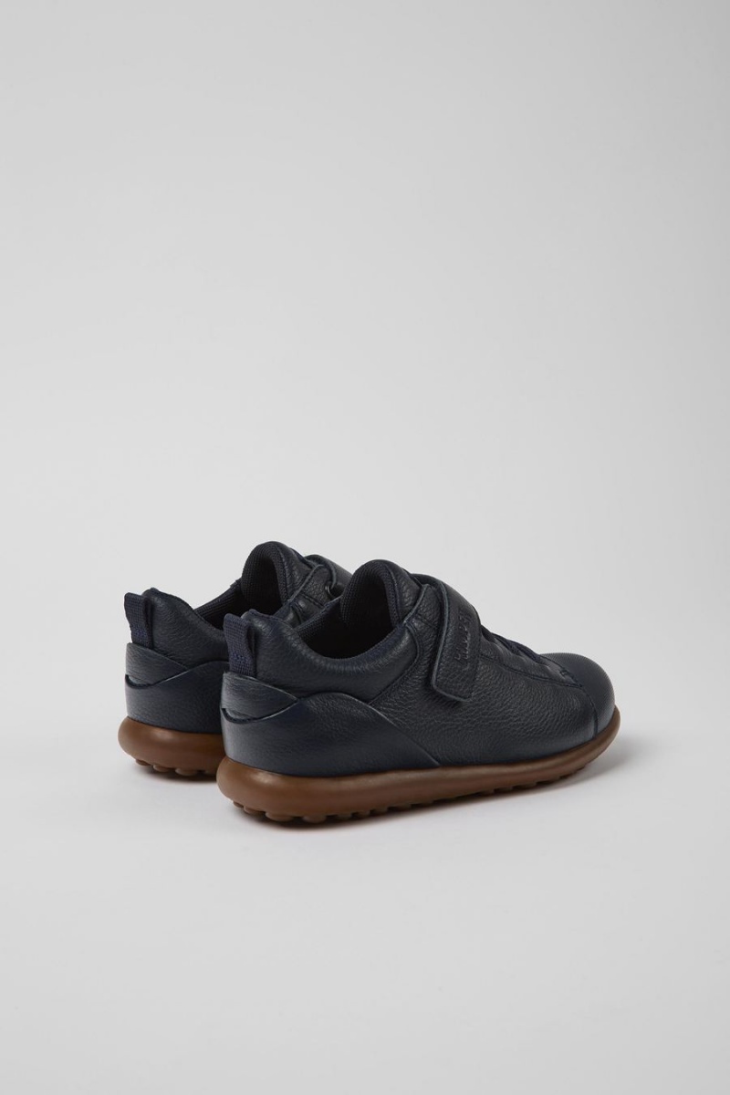 Slip On Camper Pelotas Cuero Textil Niña Azul Marino | KNGRQ-6482