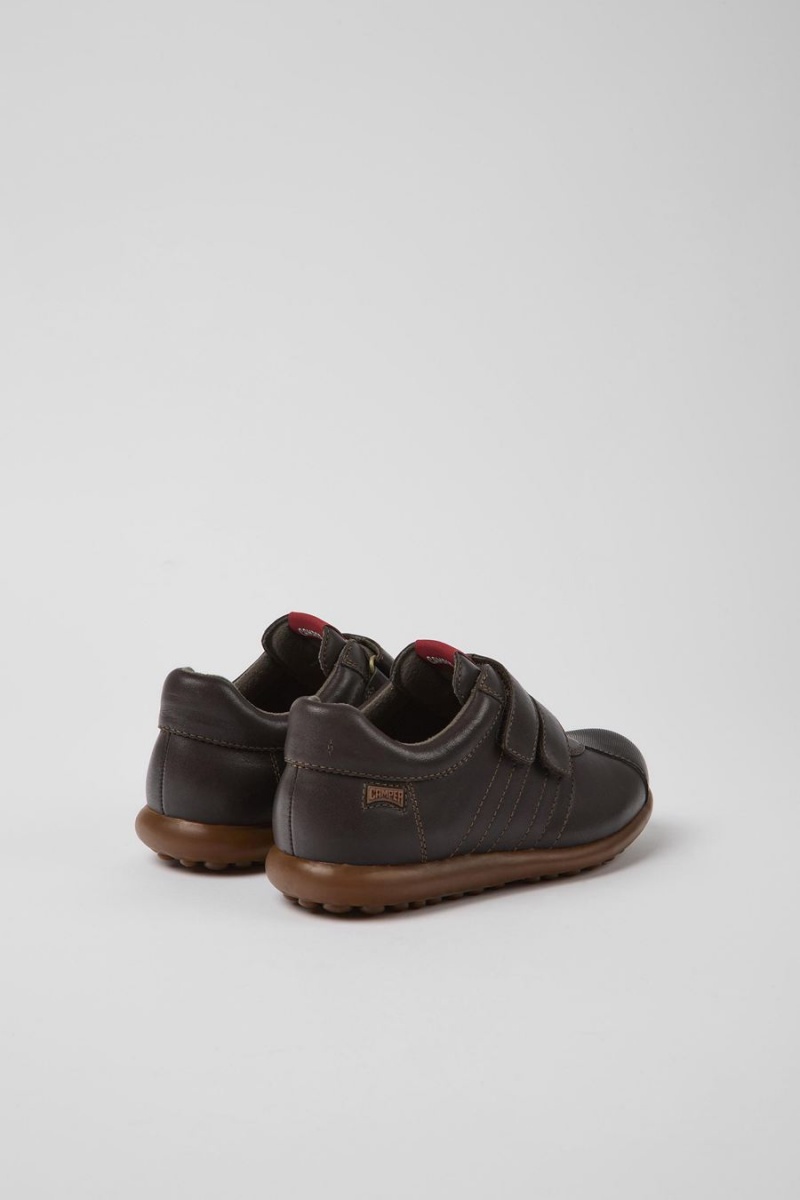 Slip On Camper Pelotas Cuero Textil Niño Marrones | EMWRK-9583