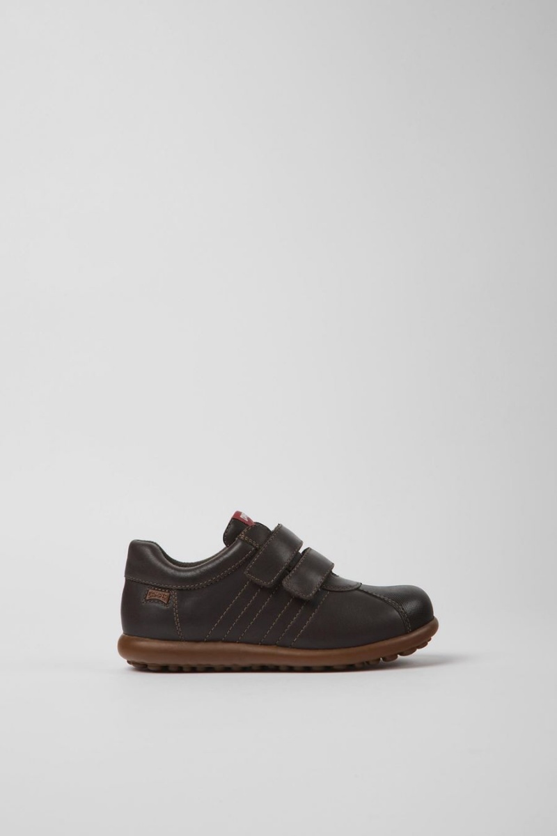Slip On Camper Pelotas Cuero Textil Niño Marrones | EMWRK-9583