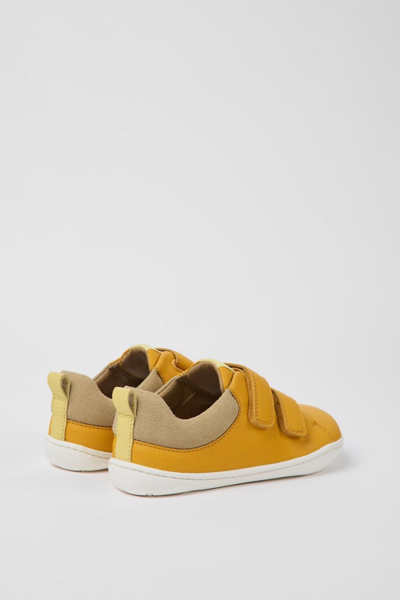 Slip On Camper Peu Cuero Nubuck Niña Naranjas | ZDIRS-7982