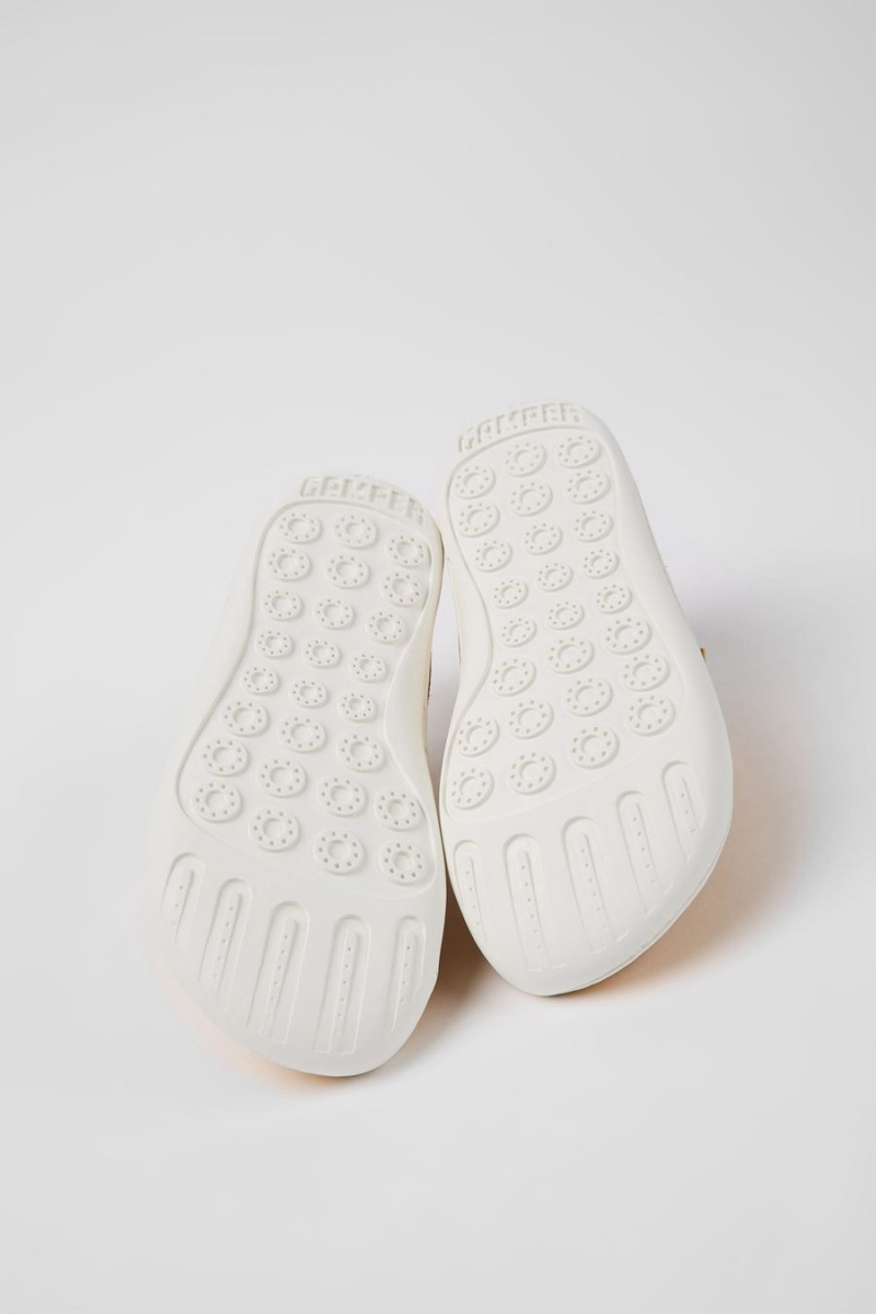 Slip On Camper Peu Cuero Nubuck Niña Naranjas | ZDIRS-7982