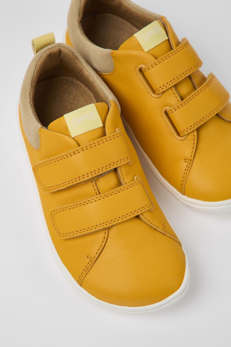 Slip On Camper Peu Cuero Nubuck Niña Naranjas | ZDIRS-7982