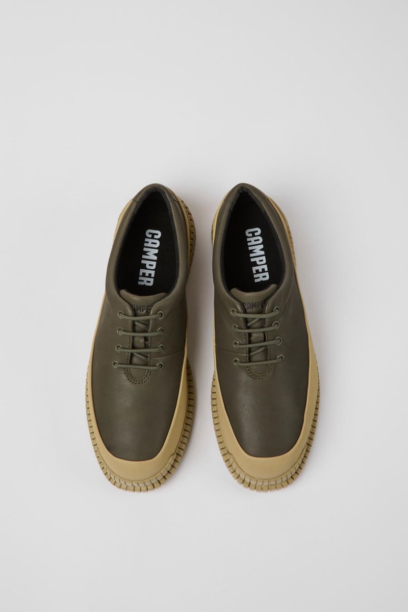 Slip On Camper Pix Cuero Mujer Verde | FYOWA-1592