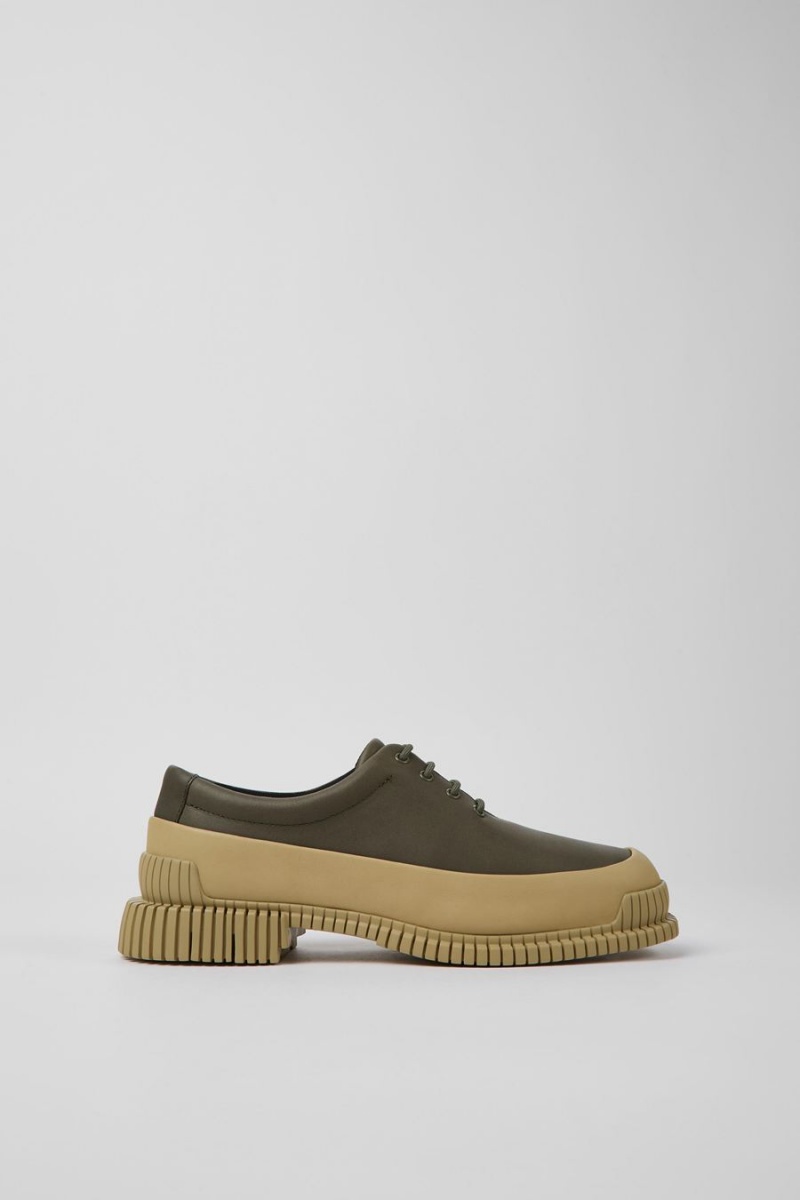 Slip On Camper Pix Cuero Mujer Verde | FYOWA-1592