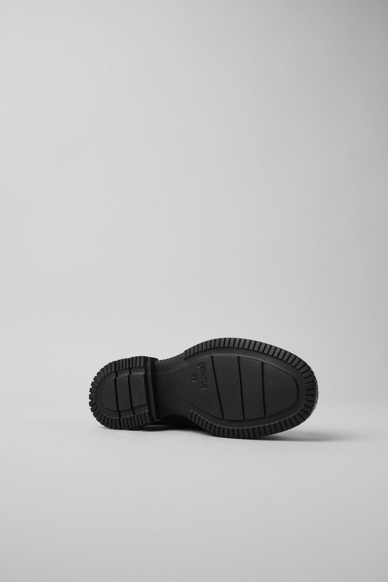 Slip On Camper Pix Recycled Algodon Cuero Mujer Negras | SDNHL-6784