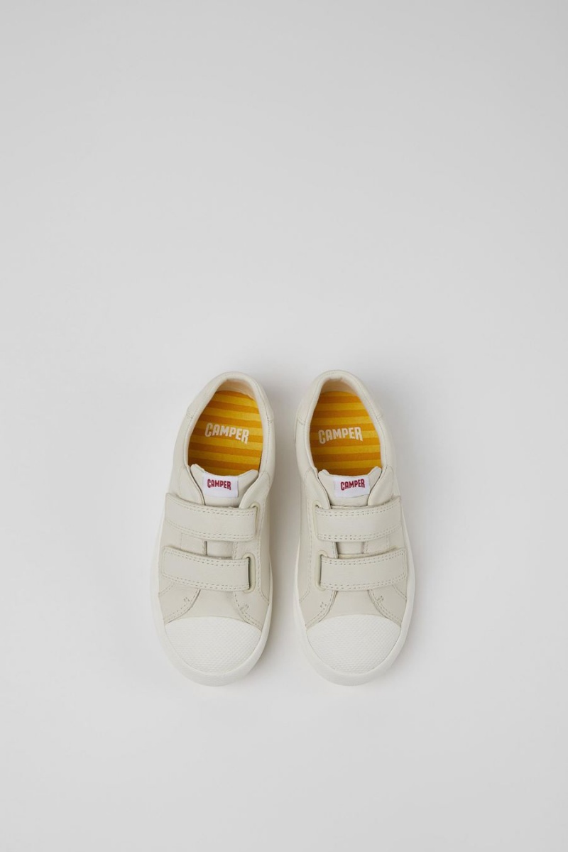 Slip On Camper Pursuit Cuero Niña Blancas | BMEFI-5761