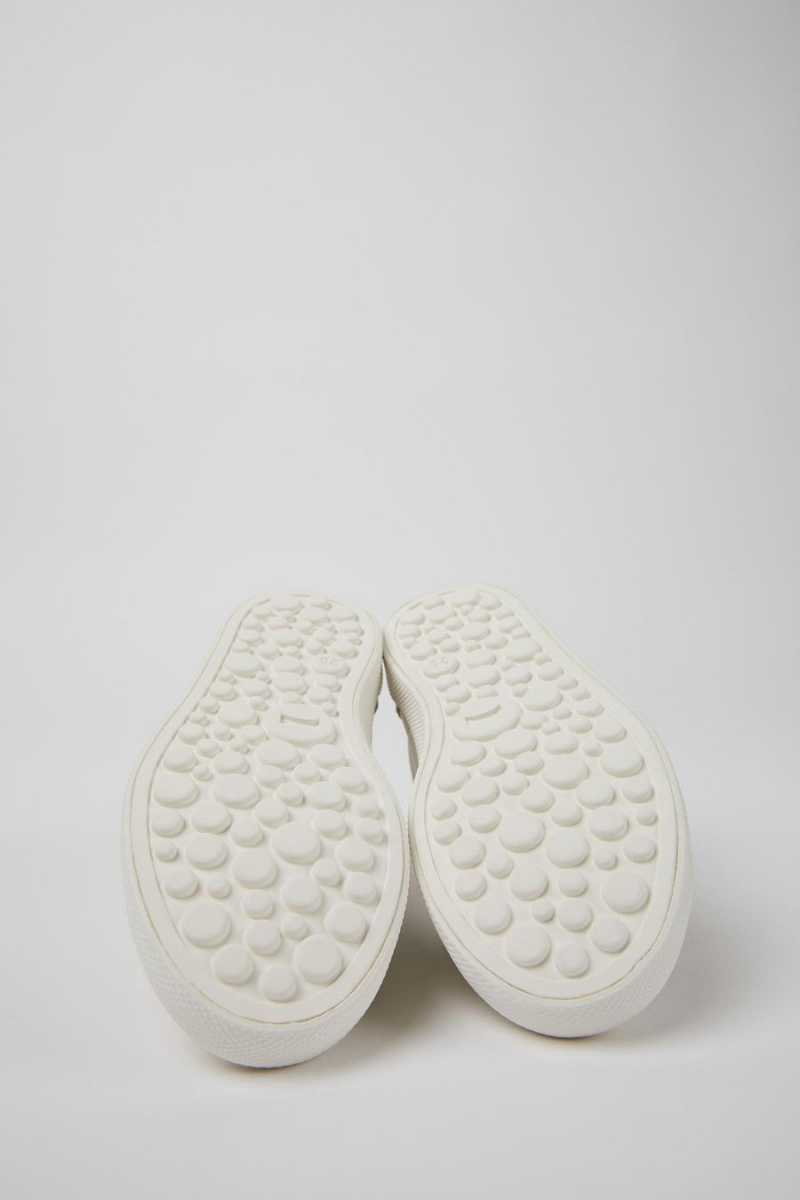Slip On Camper Pursuit Cuero Niña Blancas | BMEFI-5761