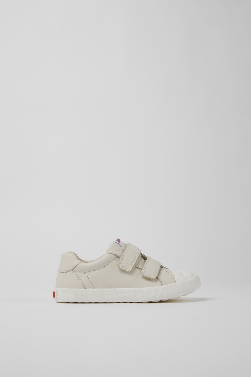 Slip On Camper Pursuit Cuero Niña Blancas | BMEFI-5761