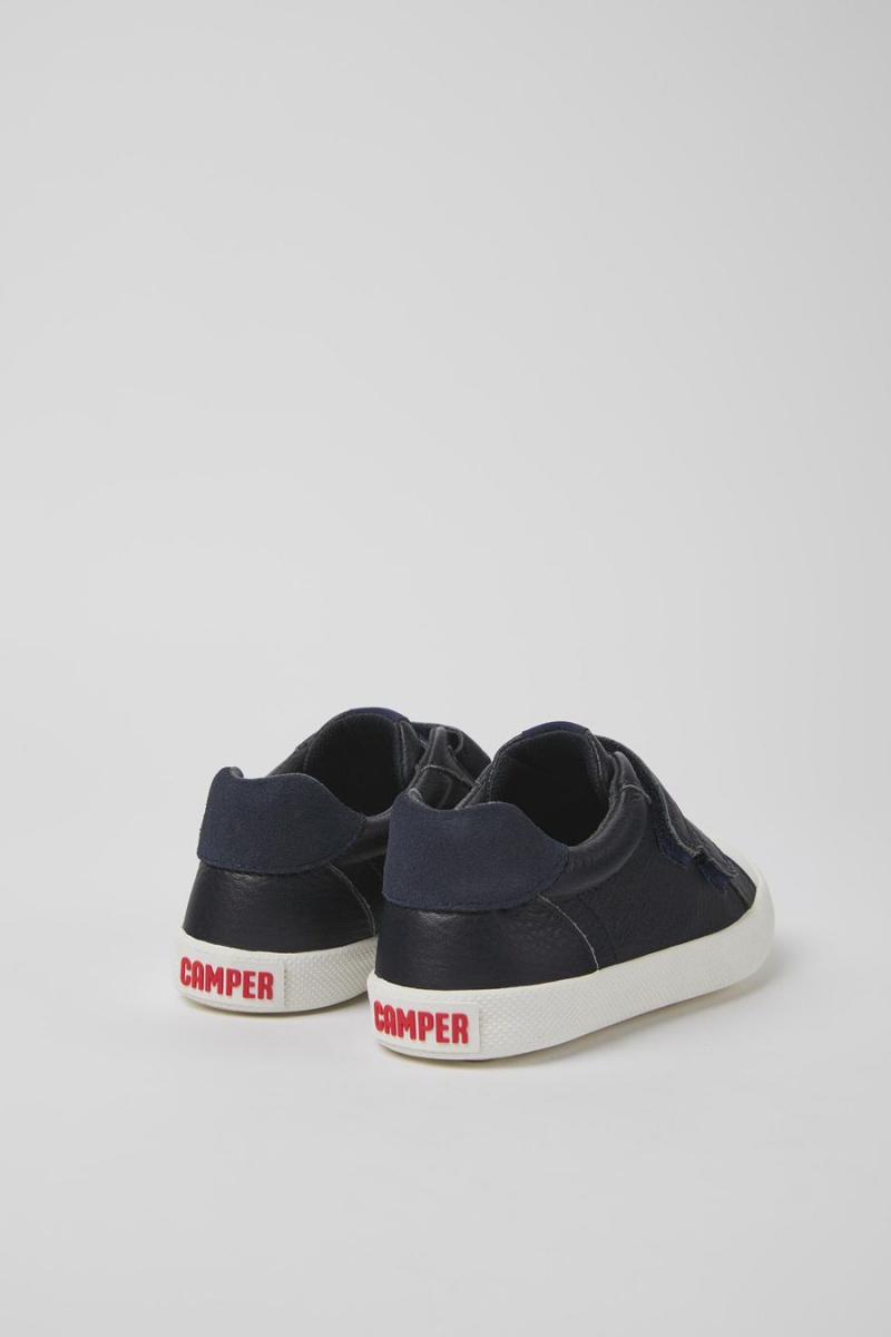 Slip On Camper Pursuit Cuero Niño Azules | UAWEL-8042