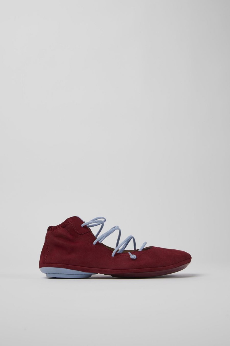 Slip On Camper Right Nubuck Mujer Burdeos | XEWGC-3091
