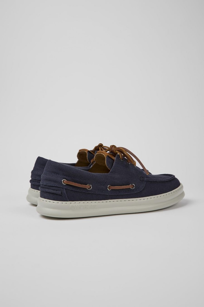 Slip On Camper Runner Recycled Algodon Hombre Azules | VKWDB-7314