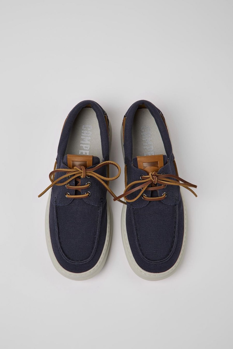 Slip On Camper Runner Recycled Algodon Hombre Azules | VKWDB-7314