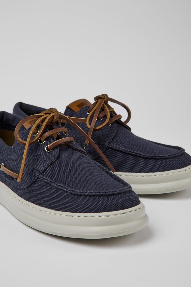 Slip On Camper Runner Recycled Algodon Hombre Azules | VKWDB-7314