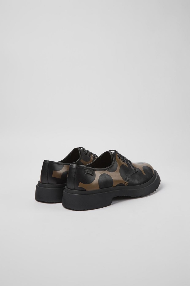 Slip On Camper Twins Cuero Hombre Negras | DYAOB-4692