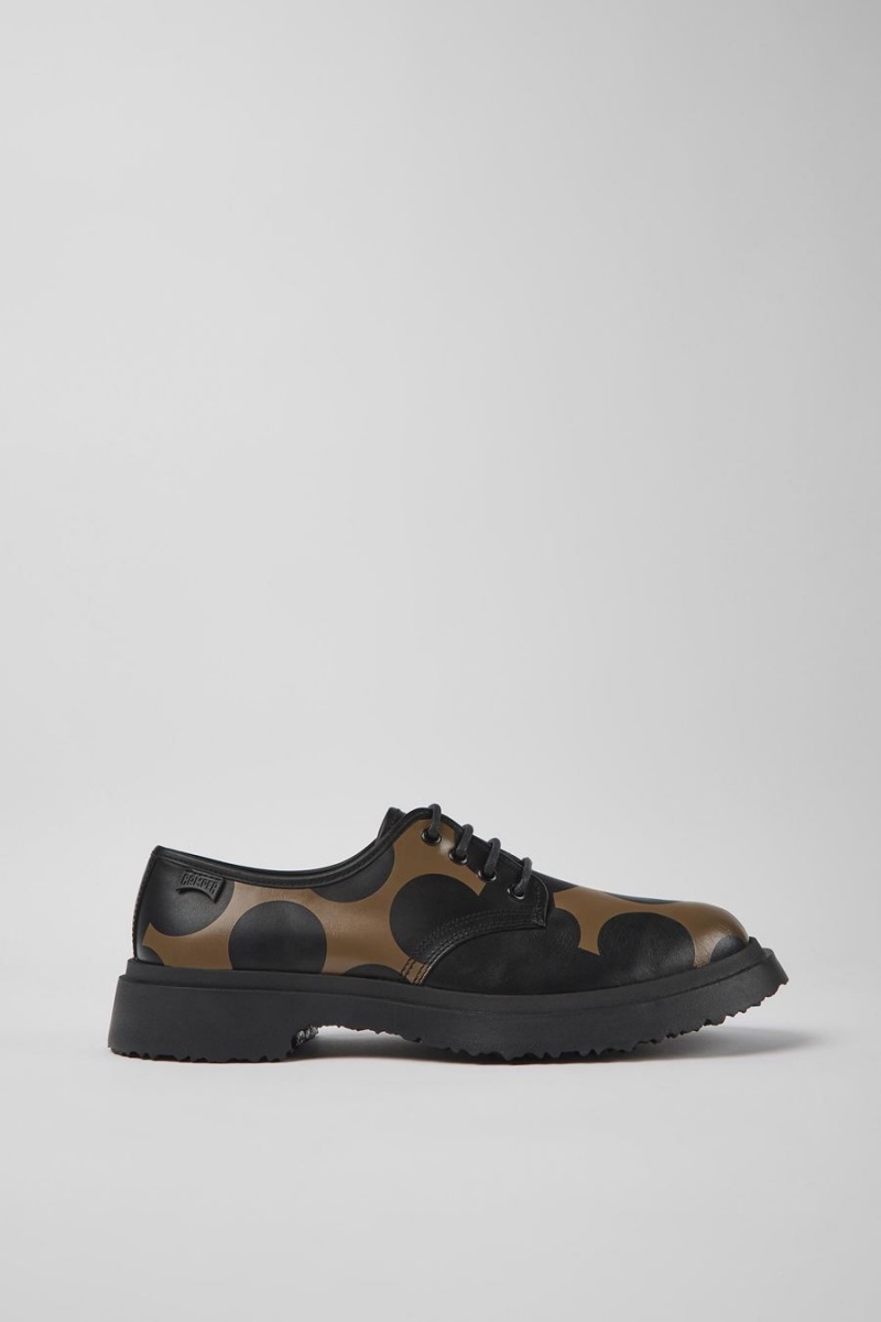 Slip On Camper Twins Cuero Hombre Negras | DYAOB-4692