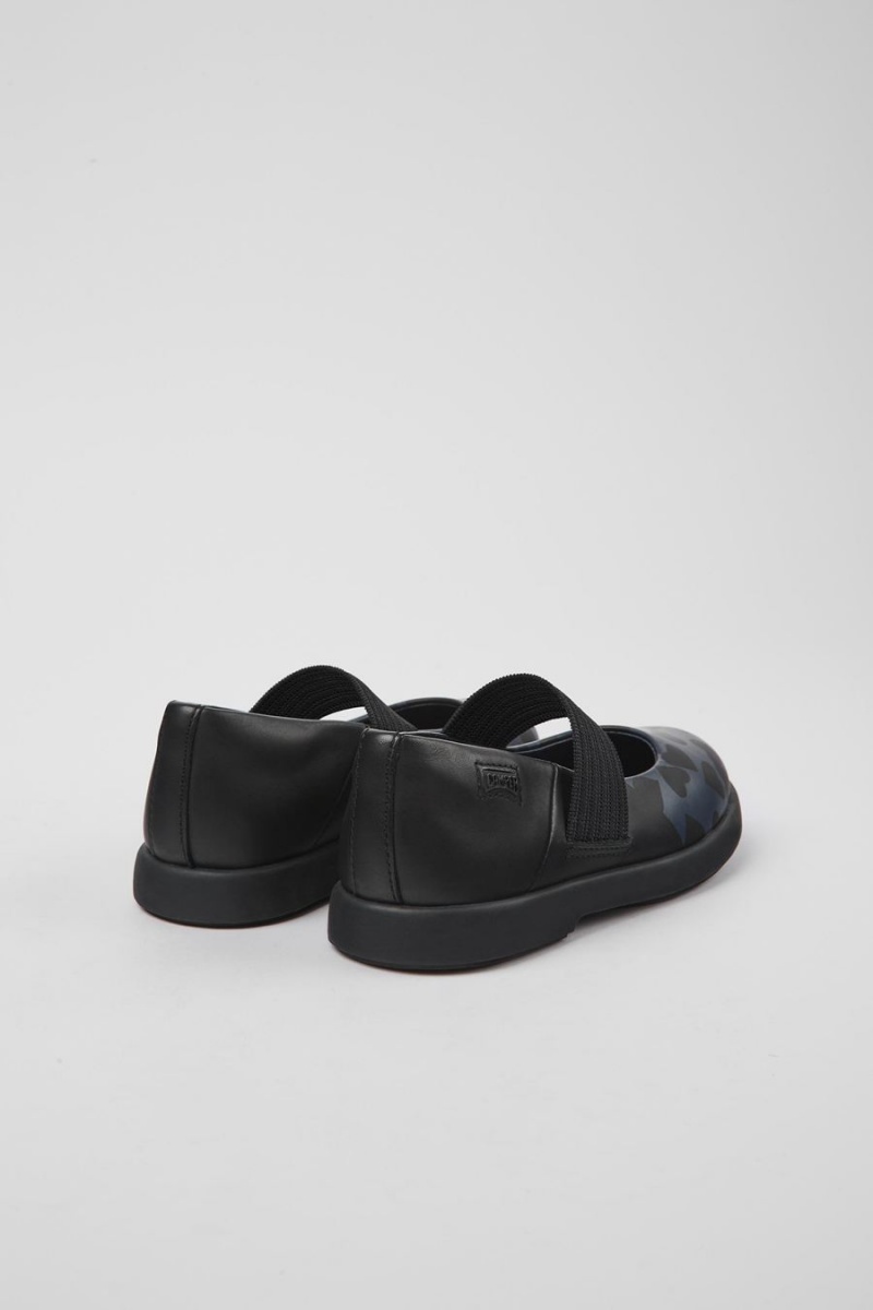 Slip On Camper Twins Cuero Mary Jane Niña Negras | YQVJK-5930