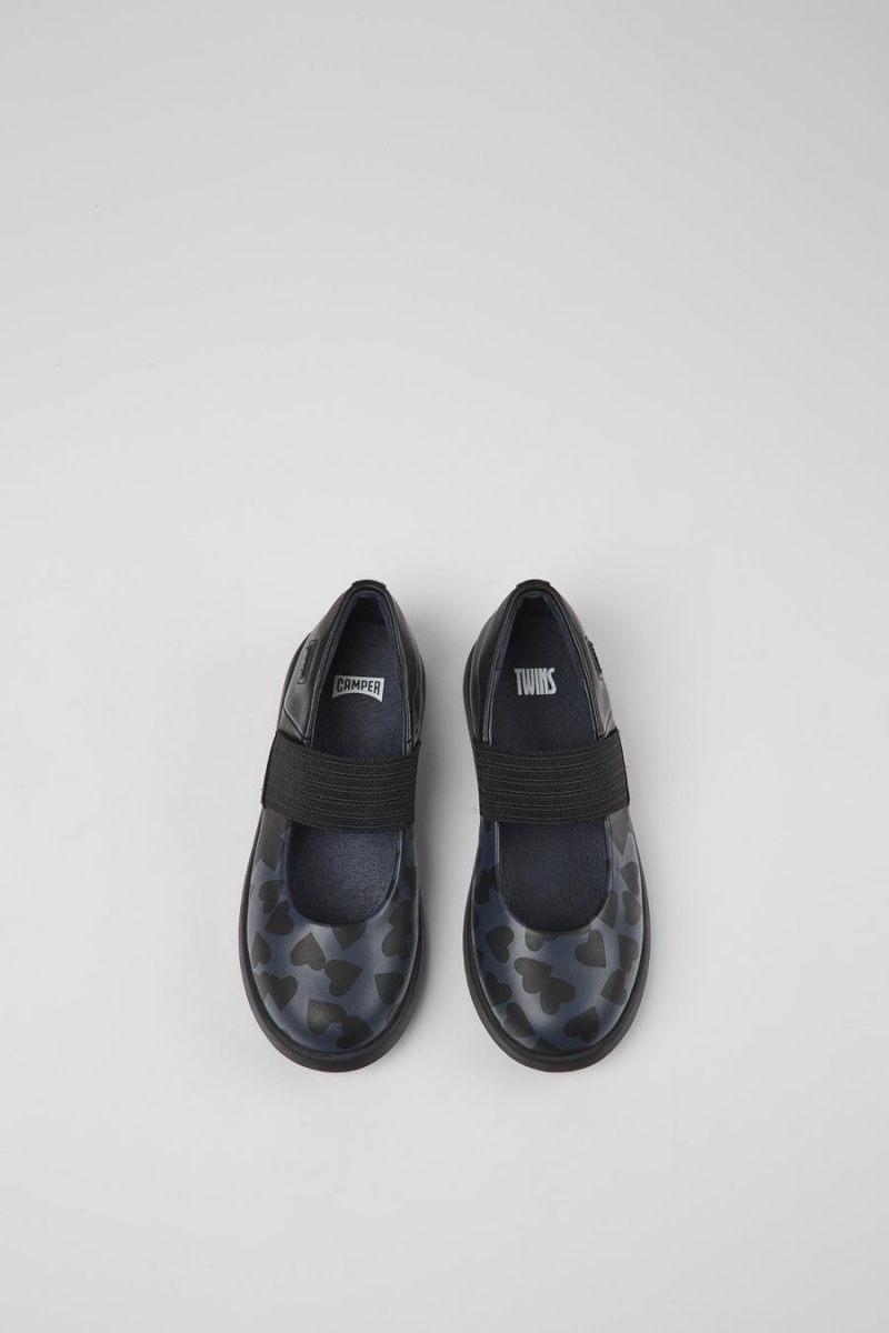 Slip On Camper Twins Cuero Mary Jane Niña Negras | YQVJK-5930