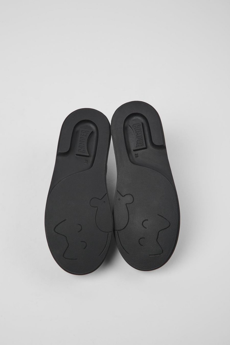 Slip On Camper Twins Cuero Mary Jane Niña Negras | YQVJK-5930