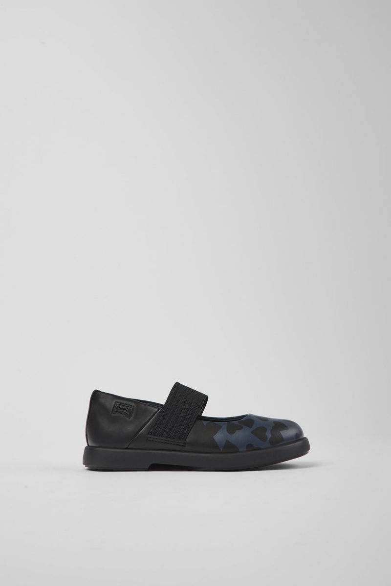 Slip On Camper Twins Cuero Mary Jane Niña Negras | YQVJK-5930