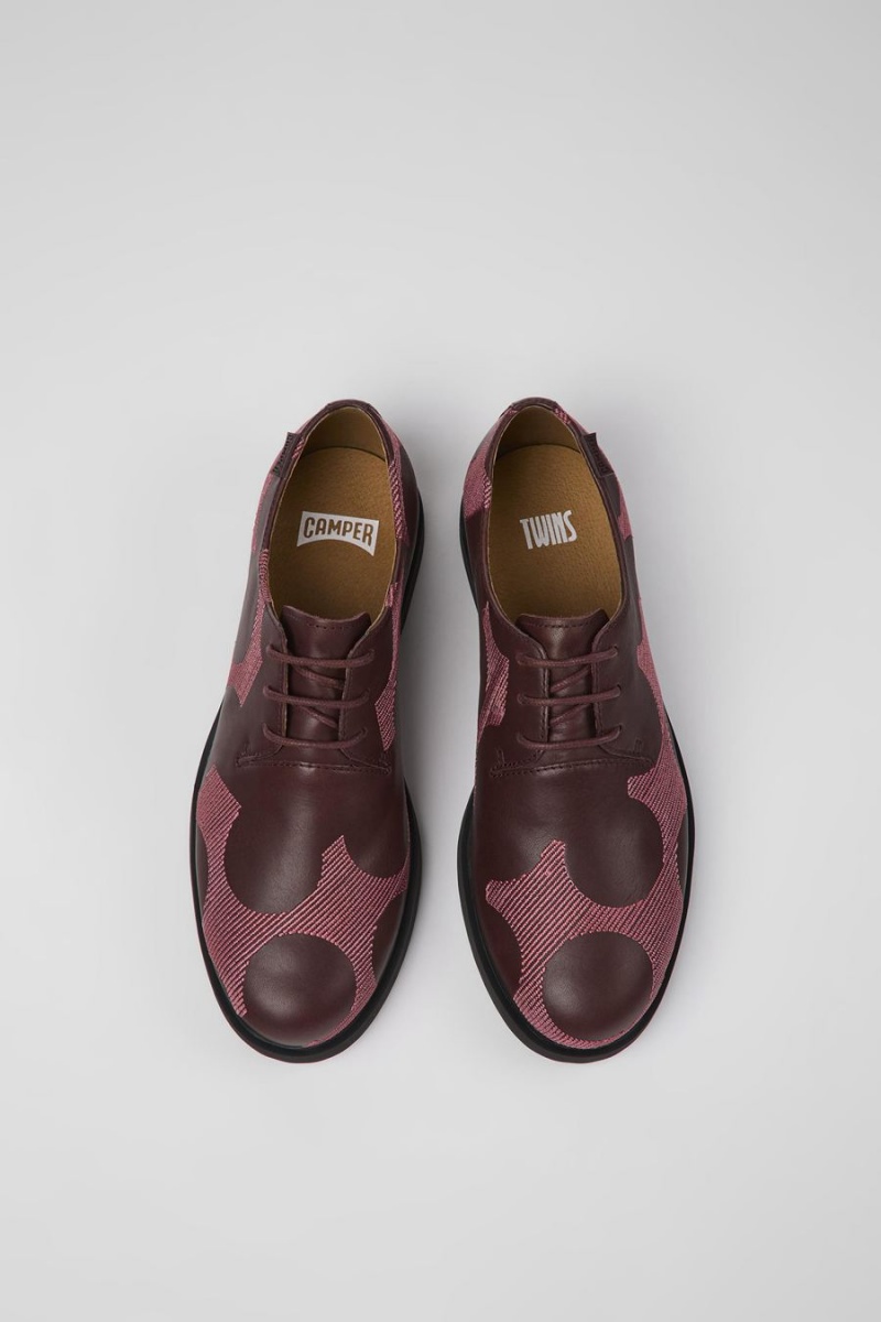 Slip On Camper Twins Cuero Mujer Marrones | QUAVB-0612