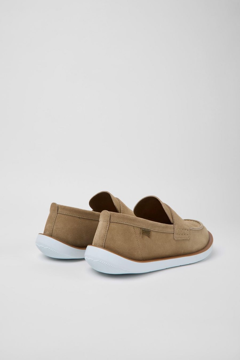 Slip On Camper Wagon Nubuck Hombre Beige | QZKSW-2149