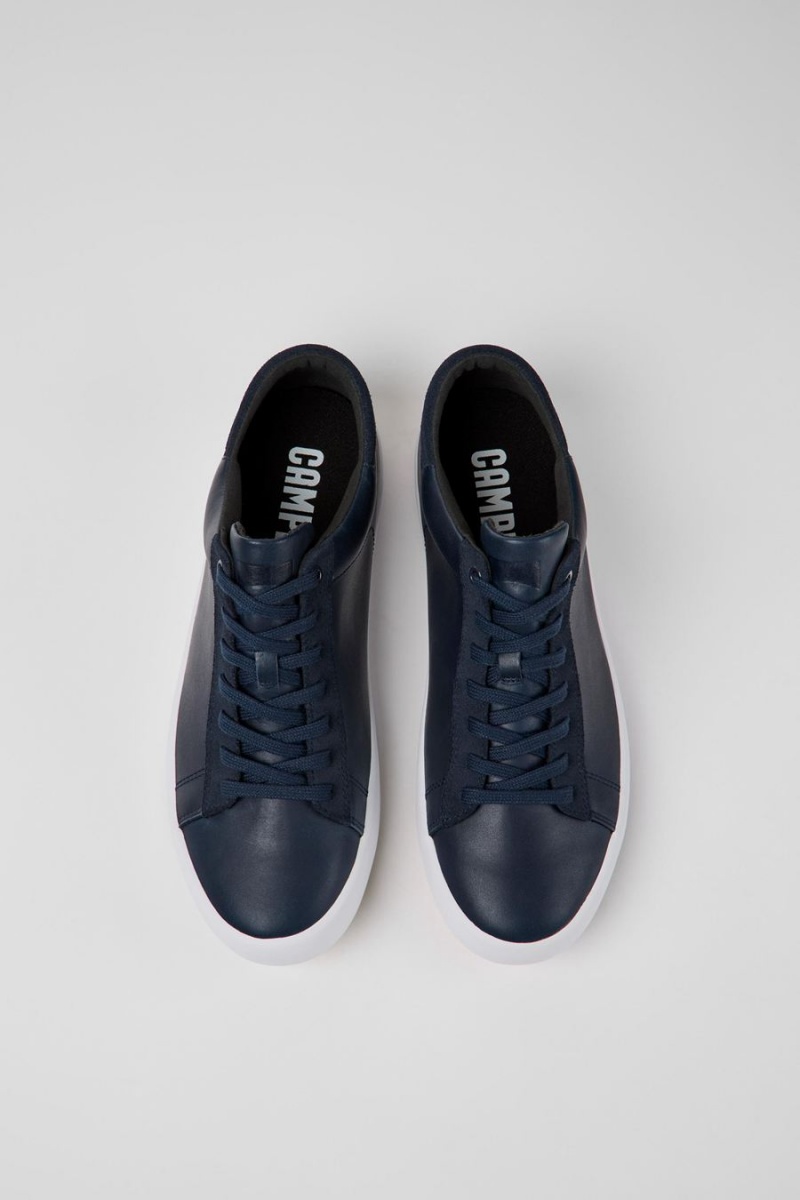 Zapatillas Camper Andratx Cuero Nubuck Hombre Azules | IPQEM-0927