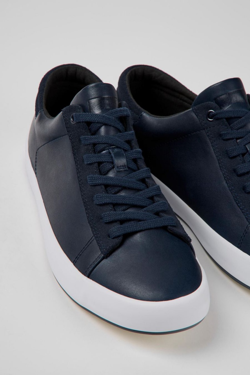 Zapatillas Camper Andratx Cuero Nubuck Hombre Azules | IPQEM-0927