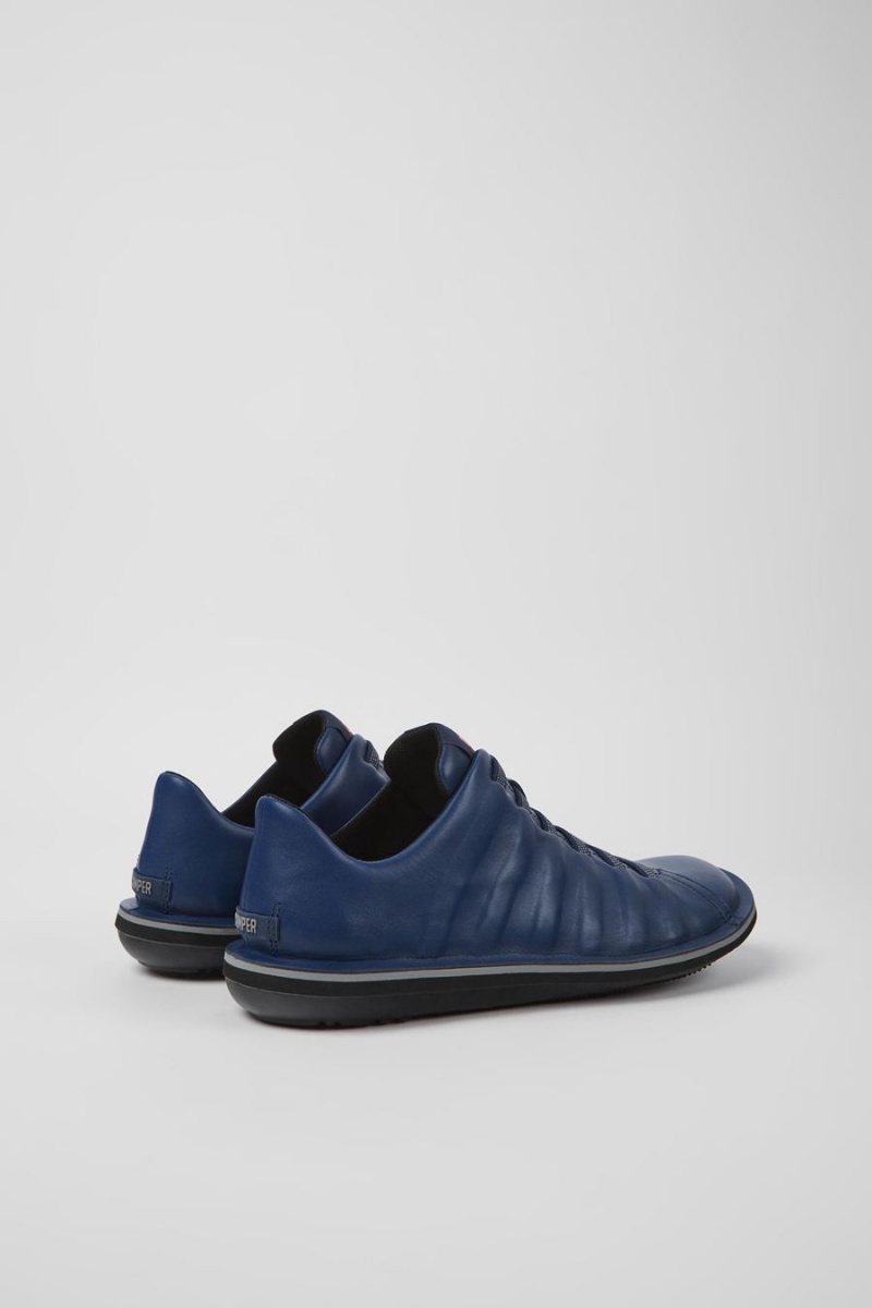 Zapatillas Camper Beetle Cuero Hombre Azules | JQEUD-2513