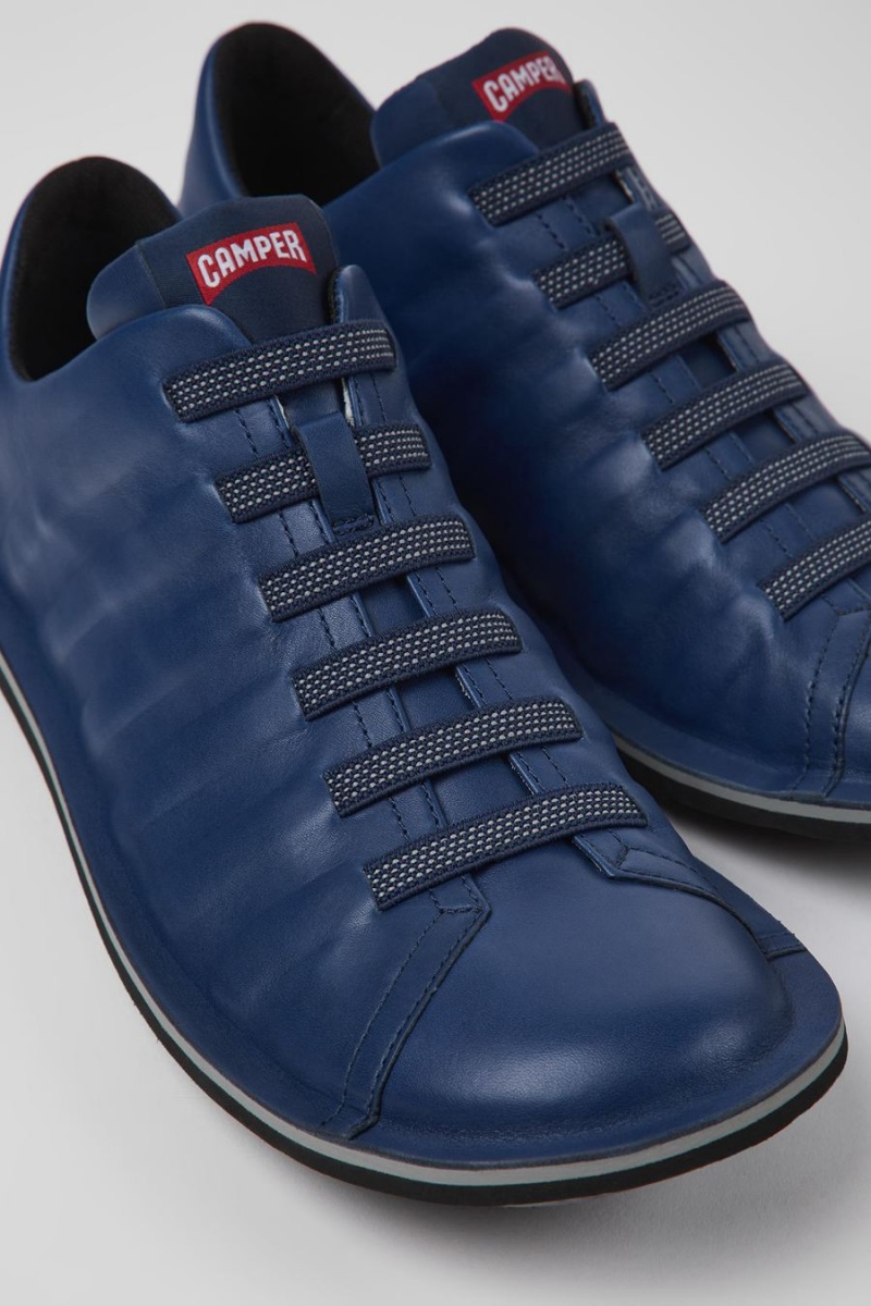 Zapatillas Camper Beetle Cuero Hombre Azules | JQEUD-2513