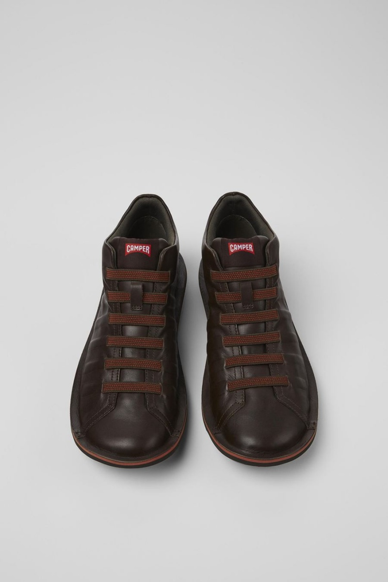 Zapatillas Camper Beetle Cuero Hombre Marrones | CSQEZ-2154