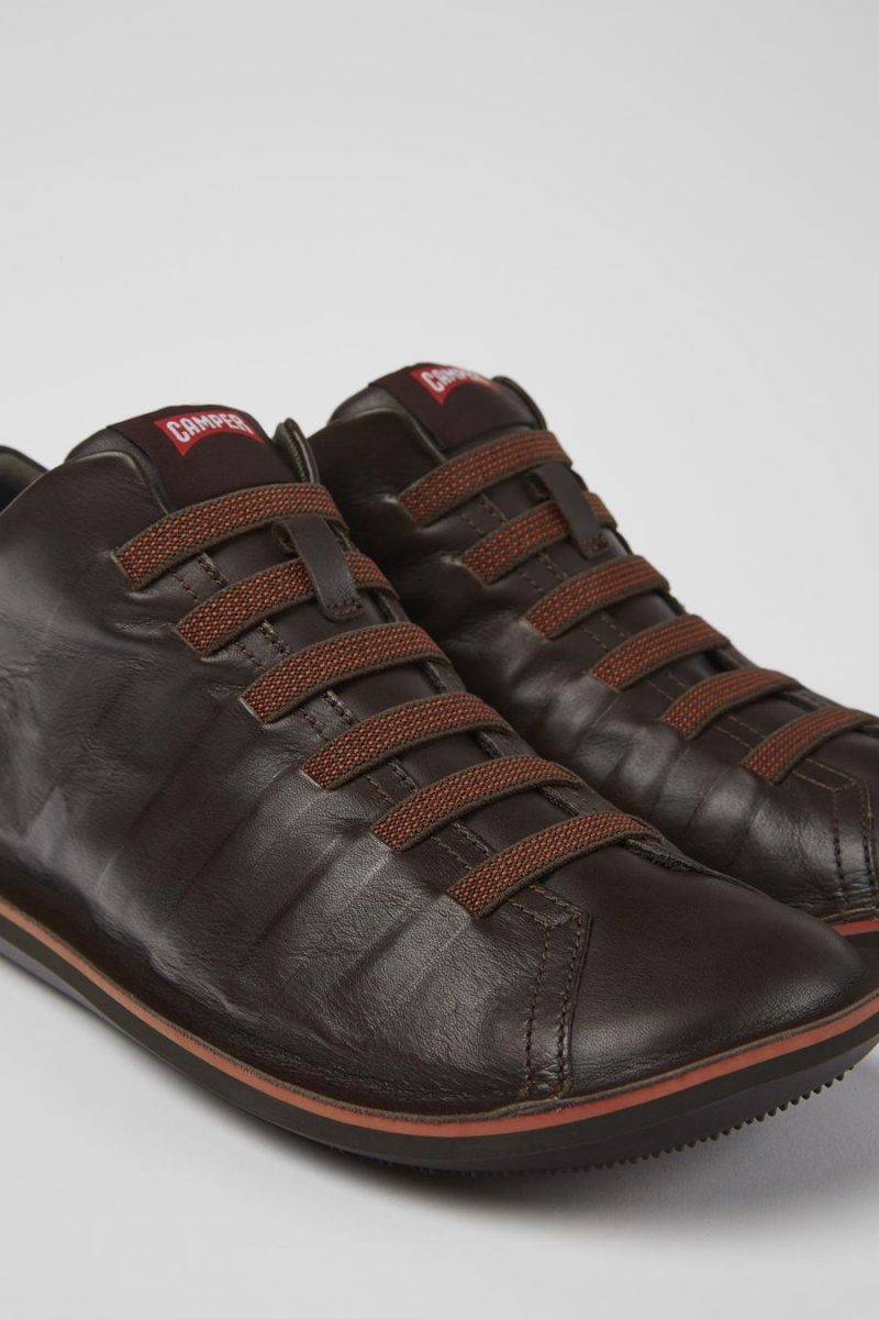 Zapatillas Camper Beetle Cuero Hombre Marrones | CSQEZ-2154